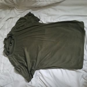 One Step Up Army green short sleeve shirt